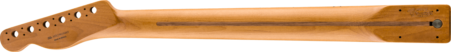 Roasted Maple Telecaster® Neck, 22 Jumbo Frets, 12", Maple, Flat Oval Shape