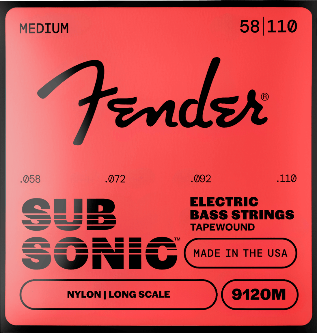 SubSonic™ 9120 Nylon Tapewound Bass strings